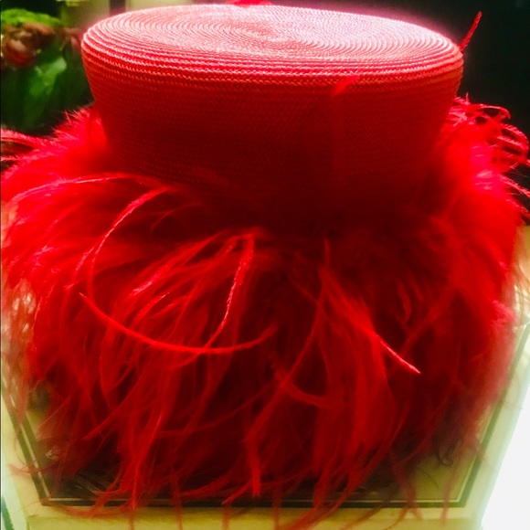 MaryJane Real Ostrich Feathers Hat